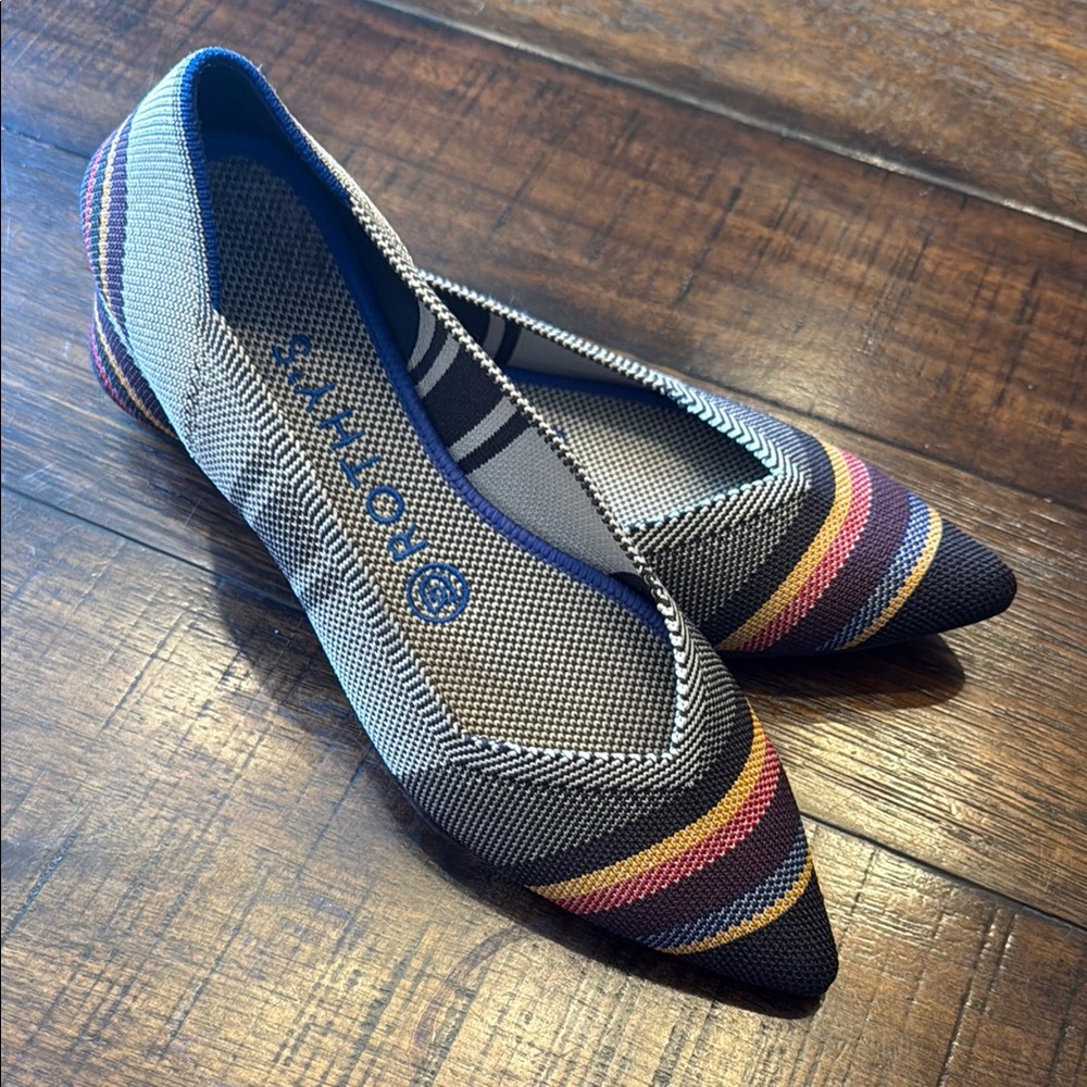 Rothy's Multicolor Inverse Striped Women's Flats 7.5